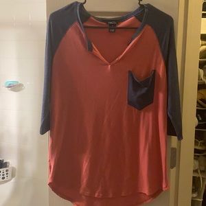 3/4 sleeve rue 21 shirt